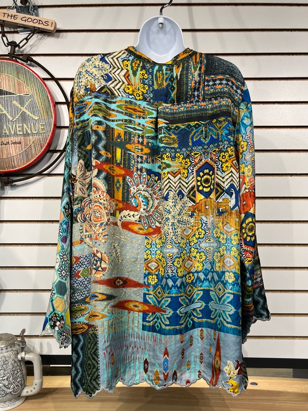 Johnny Was Cane Silk Tunic size XL - Picture 6 of 9